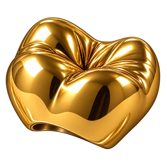 Vollgusskrone Gold